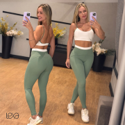 Conjunto Nanda Luara Branco e Menta