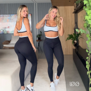 Legging Luana Preta Borda Branca
