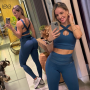 Legging Rainbow Petróleo Faixas Cirré