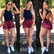 Shorts Manu Couro Light Marsala